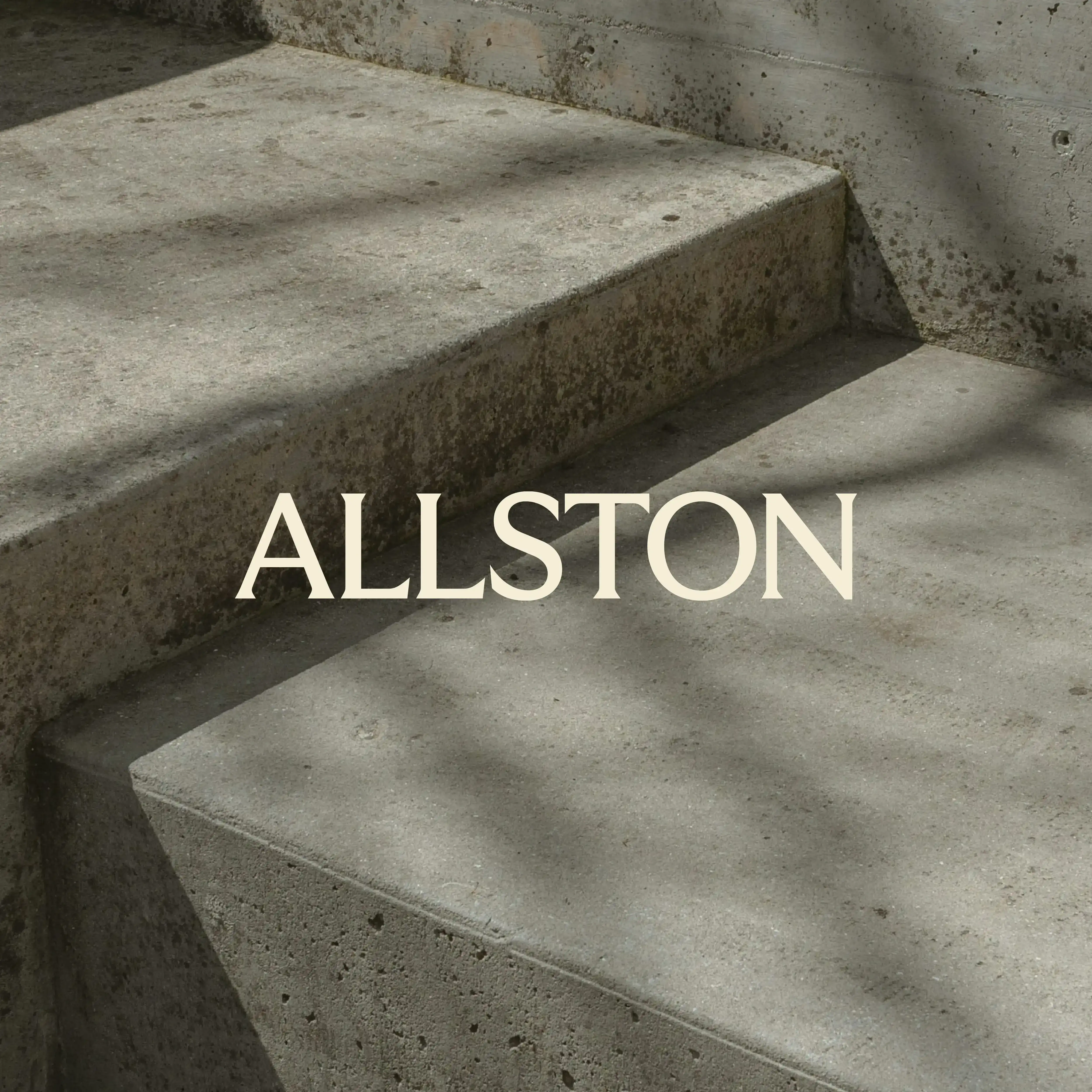 Allston logotype on natural linen.